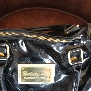 Betsey Johnson Black Patent Leather Bag
